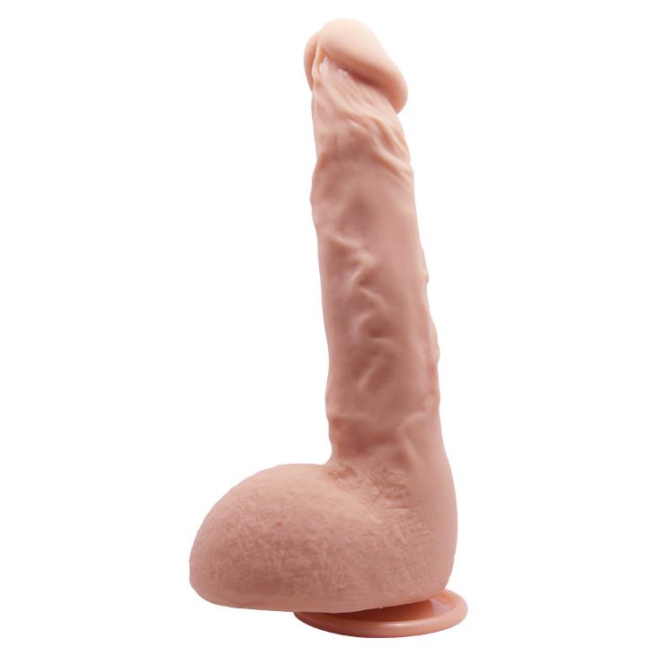 Realistyczne dildo zakrzywione Baile Jason 25 cm cieliste z przyssawką - obrazek 5