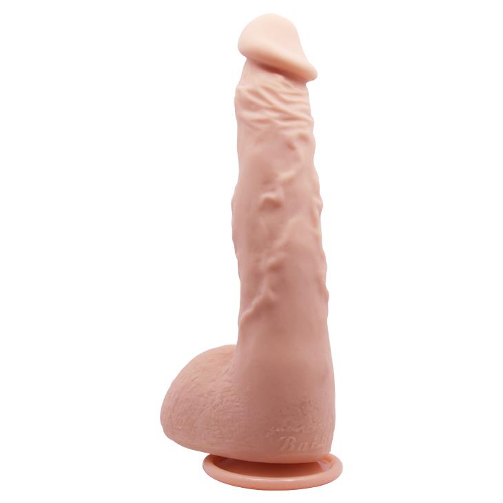 Realistyczne dildo zakrzywione Baile Jason 25 cm cieliste z przyssawką - obrazek 6