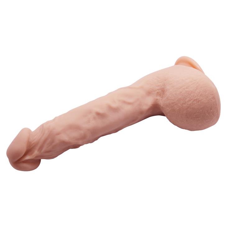 Realistyczne dildo zakrzywione Baile Jason 25 cm cieliste z przyssawką - obrazek 7