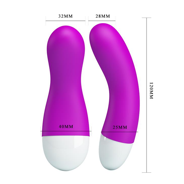 Wibrator mini Ian Pretty Love fioletowy silikonowy USB 30 funkcji - obrazek 6