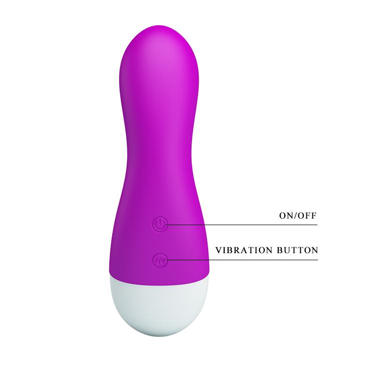 Wibrator mini Ian Pretty Love fioletowy silikonowy USB 30 funkcji - obrazek 7