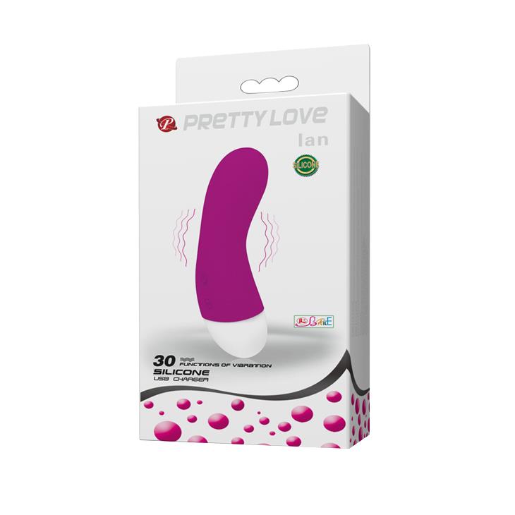 Wibrator mini Ian Pretty Love fioletowy silikonowy USB 30 funkcji - obrazek 10