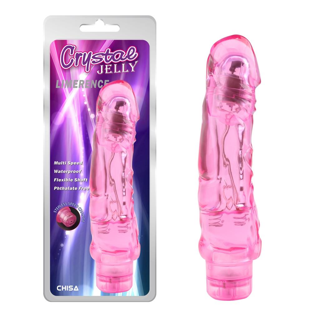 Wibrator żelowy realistyczny CrystalJELLY Limerence różowy