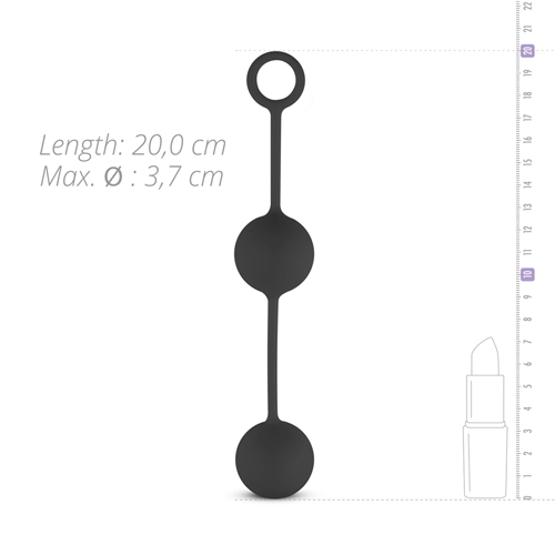 Kulki miłości Canon Balls EasyToys czarne silikonowe 20 cm - obrazek 11