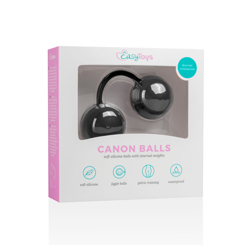 Kulki miłości Canon Balls EasyToys czarne silikonowe 20 cm - obrazek 12